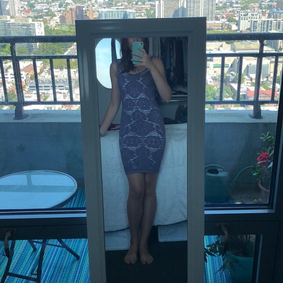 Free People bodycon medallion purple dress - Picture 2 of 3